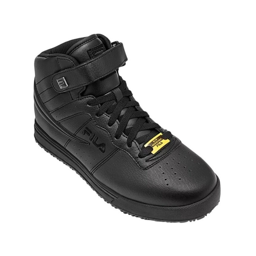 Fila Mens Memory Workshift Slip Resistant High Top Work Shoes Black Size 12 NEW
